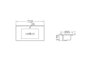 Мебельная раковина Vincea 70 белая - 2