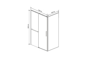 Душевой уголок Vincea Slim Soft 130х90 хром стекло прозрачное - 2