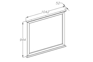 Зеркало Opadiris Кантара 105 белое матовое - 3