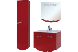Тумба с раковиной Bellezza Версаль 90 красная 1 внутренний ящик - 3