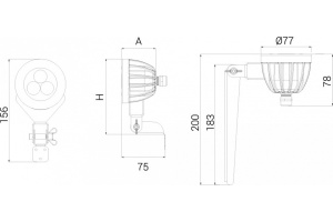 Настенно-наземный прожектор Fiberli CG 11290101 - 3