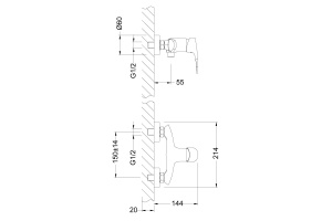 Смеситель Lemark Linara LM0403C для душа - 2
