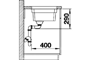 Мойка из гранита Blanco Etagon белый (522231) - 3