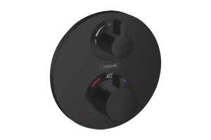 15758670 HG Ecostat S термостатический смеситель для душа  (внешняя часть) матовый черный