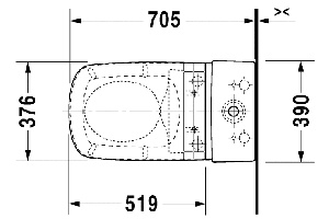 Напольный унитаз Duravit DuraStyle (2156590000) - 3