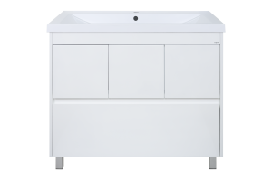 Тумба под раковину Misty Алиса 100 белая глянцевая