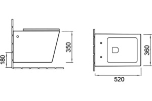 Унитаз подвесной SantiLine , красный матовый SL-5007MR - 2