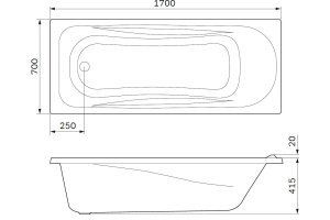 Акриловая ванна Am.Pm Sense new 170х70 - 2