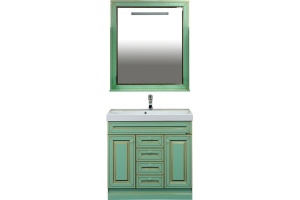 Зеркало Misty Vena 75 салатовое, патина - 3