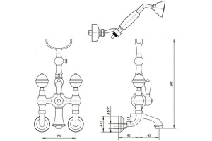 Смеситель для ванны с душем Migliore Cristalia 18585 хром - 2