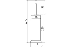 Ершик Boheme Royal Cristal Chrome напольный - 2