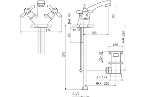 Смеситель для раковины Rav Slezak Morava хром (MK127.5) - 2