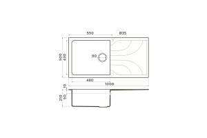 Мойка кухонная Omoikiri Yasugata черный (4993844) - 2