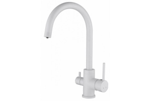 Смеситель Kaiser Merkur 26744-4 для кухонной мойки, белый