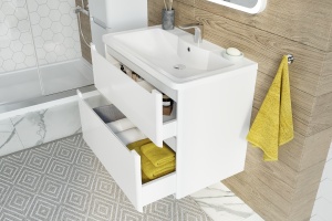 Тумба с раковиной STWORKI Монтре 80 белая - 3