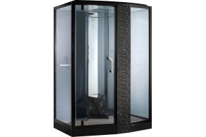 Душевая кабина Orans SR-89102RS черная, с баней