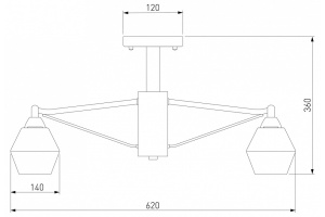 Люстра на штанге Eurosvet Takara 70135/5 кофе - 2