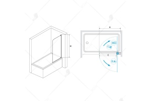 Шторка на ванну RGW Screens SC-01 100x150 - 3