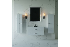 Тумба под раковину Armadi Art Vallessi Avangarde Piazza 80 белый - хром - 3