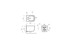 RIMINI AM204CHR Чаша унитаза подвесного, безободкового ART&MAX - 3