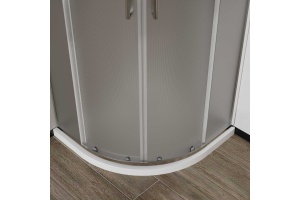 Душевой уголок Vincea City 80х80 профиль хром стекло рифленое - 2