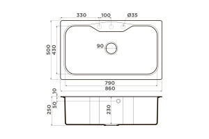 Мойка кухонная Omoikiri Maru Tetogranit/leningrad grey (4993574) - 2