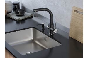 Смеситель для кухни Paulmark Essen темно - серый матовый - 2