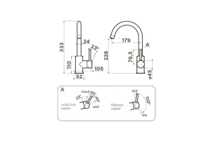 Смеситель для кухни Omoikiri Shinagawa белый (4994404) - 2