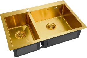 Мойка кухонная Zorg Inox PVD SZR-78-2-51 R bronze