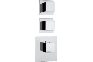 Термостат Bossini Cube 2 Outlets LP Z032203 для ванны с душем, хром - 2