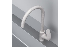 Смеситель AM.PM Like для кухонной мойки, белый камень - 2