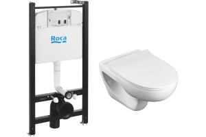 Комплект Roca Victoria Rimless без клавиши смыва