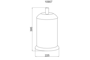 Ведро для мусора Boheme Murano crystal золотое глянцевое - 2