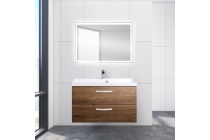 Тумба под раковину BelBagno Aurora 90 темное дерево - 2