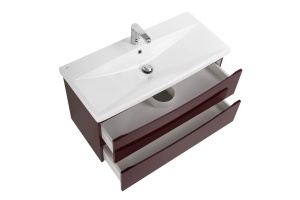 Тумба с раковиной BelBagno Marino-Cer 100 бордовый - 3