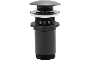 Донный клапан для раковины Omnires A706AT click-clack, антрацит