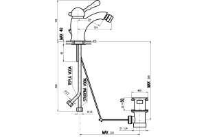 Смеситель для биде Rav Slezak Labe бронза - 2