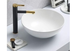 Раковина накладная CeramaLux N 41.5 см белый матовый (104MW)