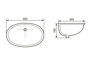 Раковина встраиваемая Aquatek 46.5 белая (AQ0181-00) - 2