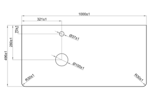Столешница Misty Роял 100 черная матовая - 3