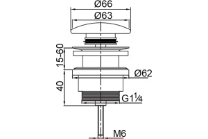 Донный клапан для раковины Veragio Sbortis VR.SBR-8003.CR - 2