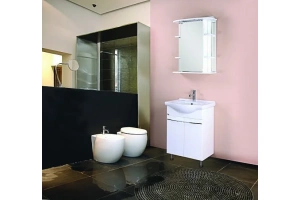 Зеркало-шкаф Onika Глория 55 L с подсветкой, белый (205504) - 2