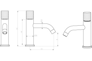 Смеситель Boheme Stick 121-WCR.2 для раковины, white touch chrome - 2