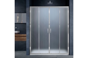 Душевая дверь в нишу Vincea Alpha VDS-3AL2160MT 160 см, стекло текстурное, хром