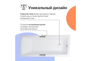 Акриловая ванна DIWO Дмитров 170x75 с каркасом - 2