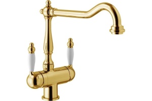 Смеситель Webert Byblos BY920802010 для кухонной мойки, золото