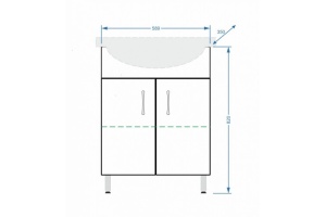 Тумба под раковину напольная Stella Polar Концепт 60 белая - 3