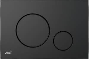 Кнопка смыва AlcaPlast THIN M678 черный матовый