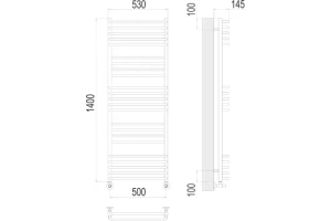 Водяной полотенцесушитель Terminus Соренто П23 500х1400 Хром - 3