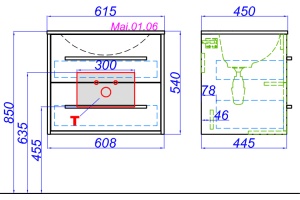 Тумба для комплекта Aqwella 5 stars Miami 60 - 3